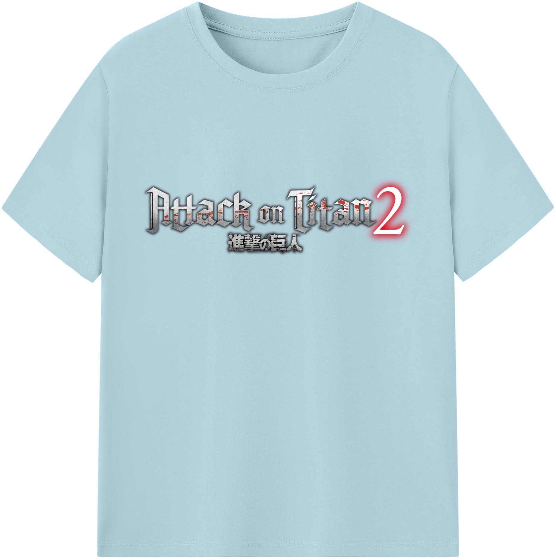 （画像用） 進撃の巨人 Attack on Titan 綿100％半袖Tシャツ（フロントプリント）